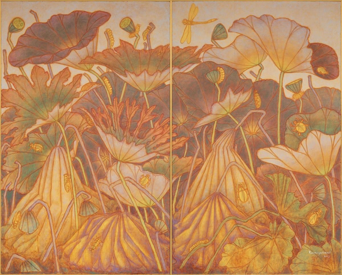 Indian artist A Ramachandran at Vadehra Art Gallery