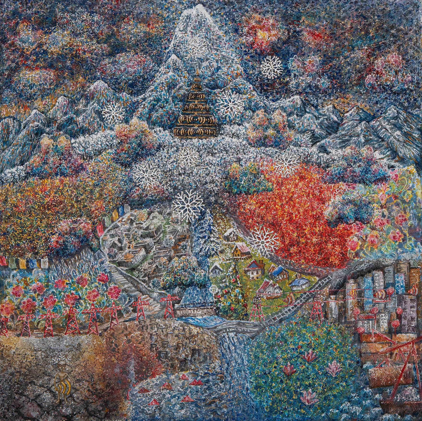 HONG KONG. Cambodian artist Leang Seckon. Rossi & Rossi Gallery