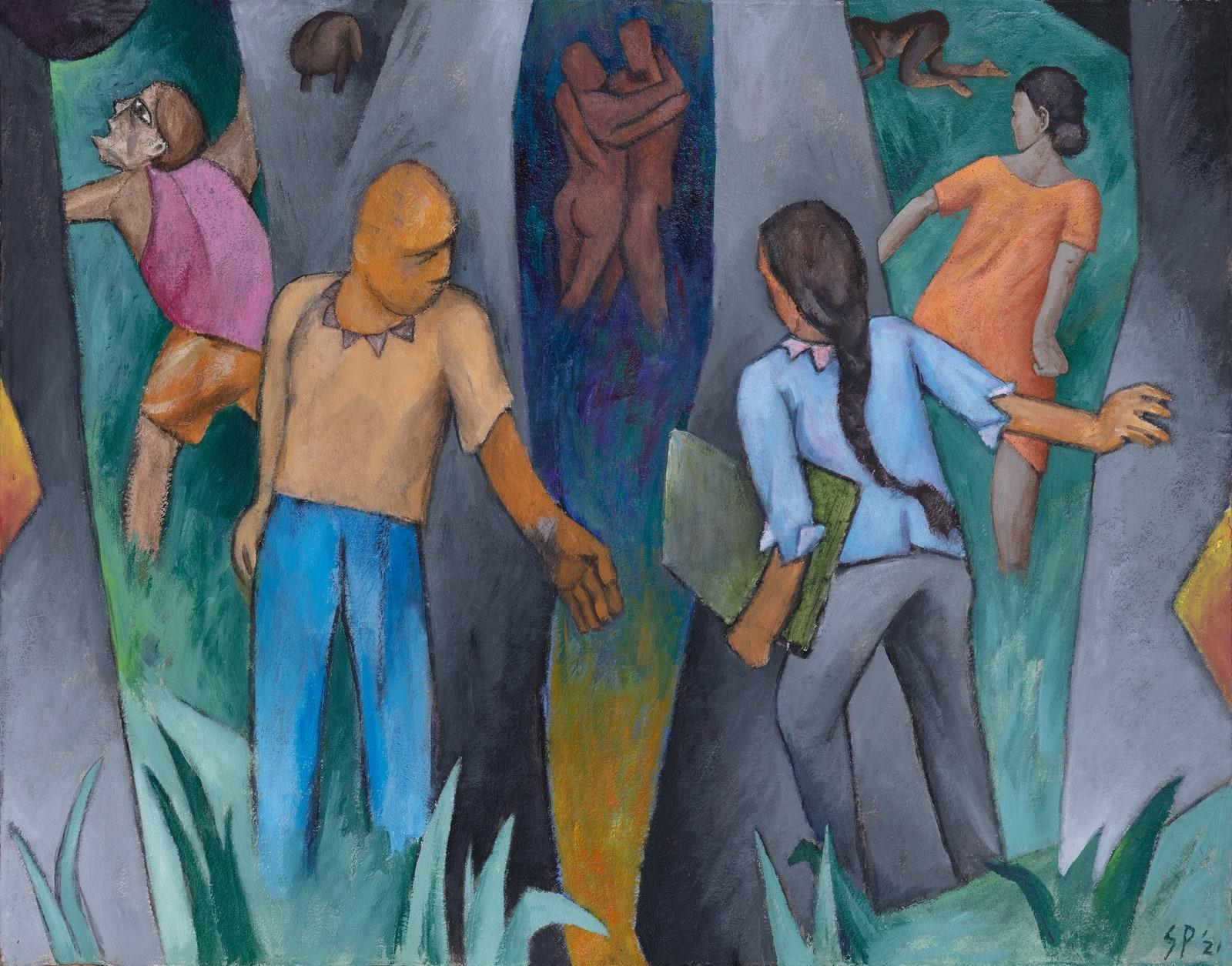 NEW DELHI. L'artiste indien Sudhir Patwardan, Vadhera Art Gallery
