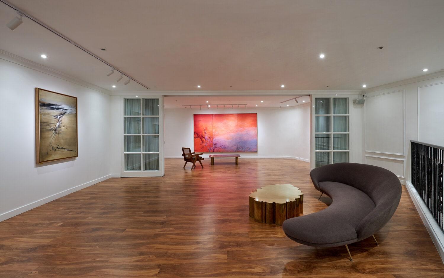 Zao Wou-Ki à la Villepin Gallery, à Hong Kong, le 23 Mars